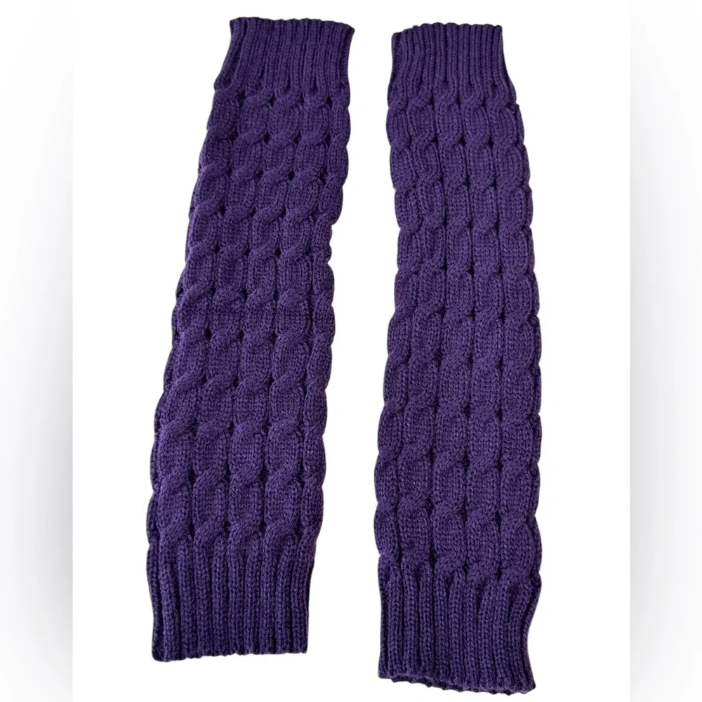 Purple Cable Knit Leg Warmers | Little & Young Girls | NWOT | Winter